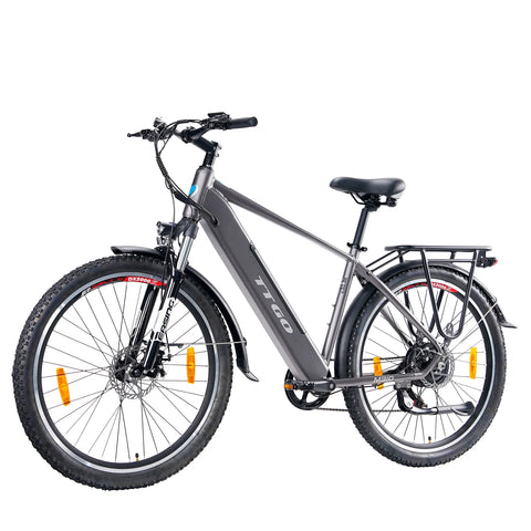 Bicicleta Elétrica TTGO M310 - Motor 500W Bateria 48V15AH Rodas de 27,5" Polegadas Travão de Disco - Cinza