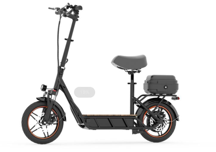 Trotinete Elétrica Kukirin C1 Pro - 500W 1200WH 100KM de Autonomia Plegável Segurança Completa-Preto