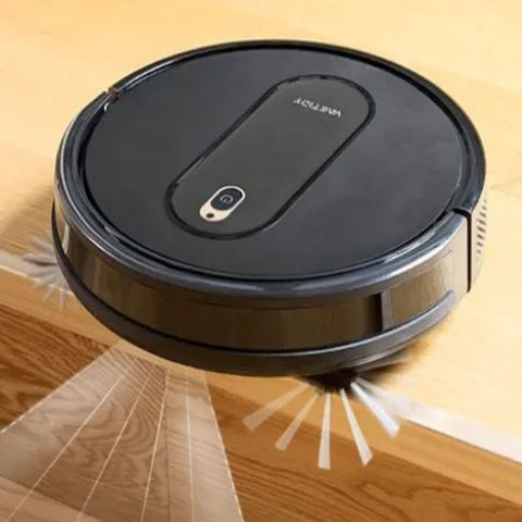 Aspirador Robótico Vactidy T6 - 2000Pa de Sucção Bateria de 2500mAh 100 Minutos de Autonomia-Preto