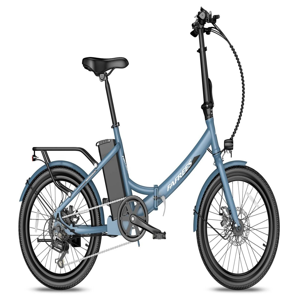 Bicicleta Elétrica FAFREES F20 Light - 250W 522WH 60KM Autonomia - Cinza azul