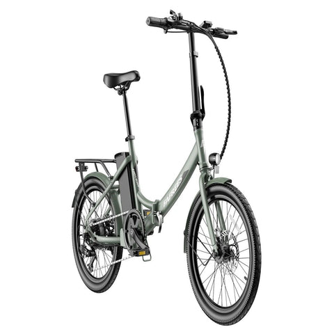 Bicicleta Elétrica FAFREES F20 Light - 250W 522WH 60KM Autonomia - Verde escuro