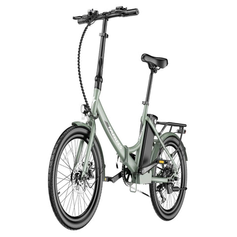 Bicicleta Elétrica FAFREES F20 Light - 250W 522WH 60KM Autonomia - Verde escuro