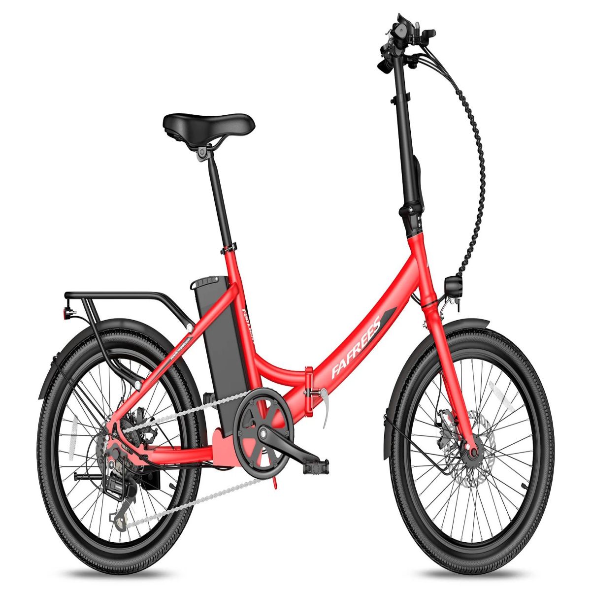Bicicleta Elétrica FAFREES F20 Light - 250W 522WH 60KM Autonomia - Vermelho