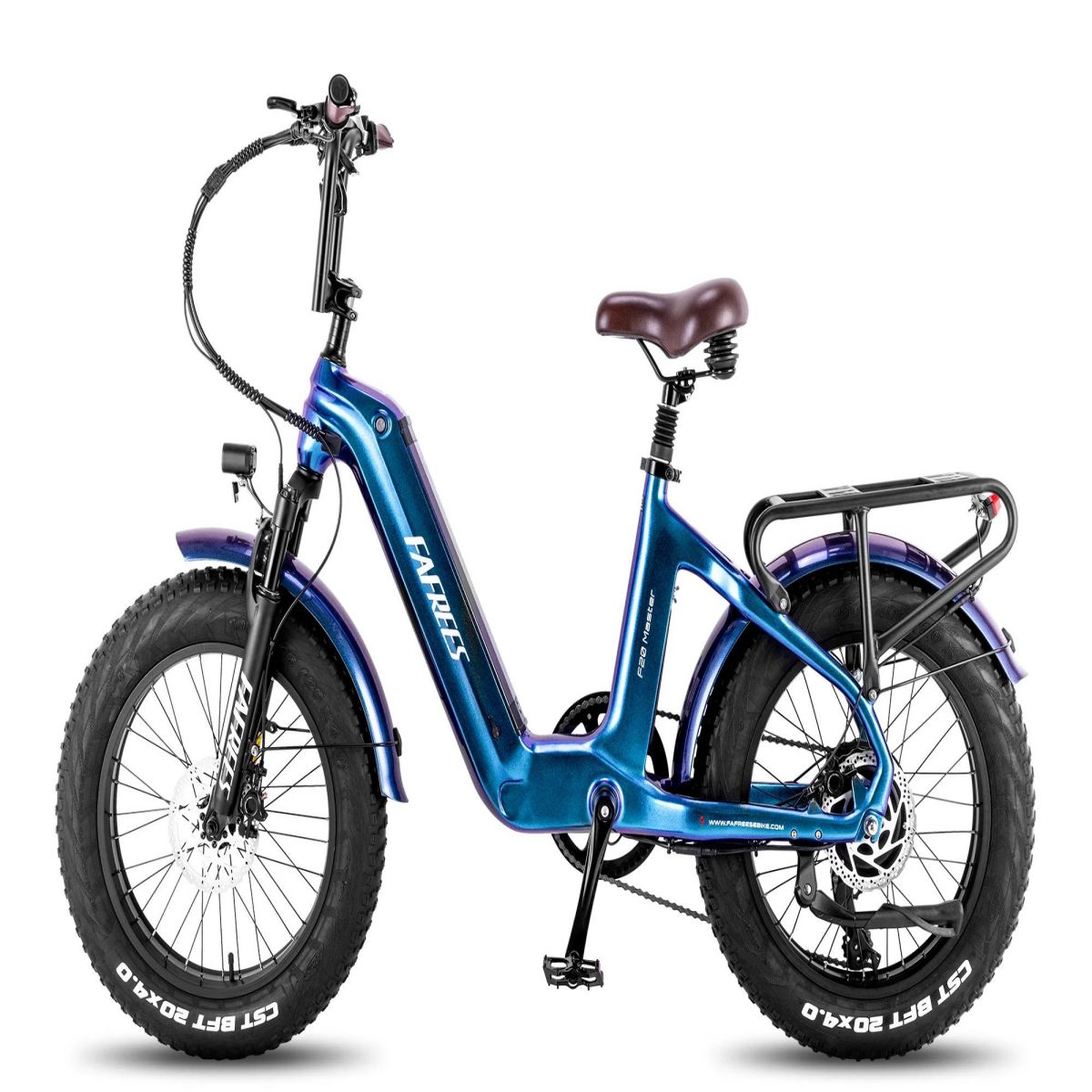 FAFREES F20 Master - Bicicleta Elétrica 500W 1080WH 110KM Autonomia - Aurora Azul