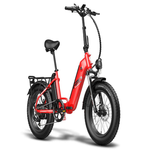 FAFREES FF20 Polar Bicicleta Elétrica - 500W Autonomia 110KM Travões de Disco - Vermelho