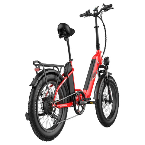 FAFREES FF20 Polar Bicicleta Elétrica - 500W Autonomia 110KM Travões de Disco - Vermelho