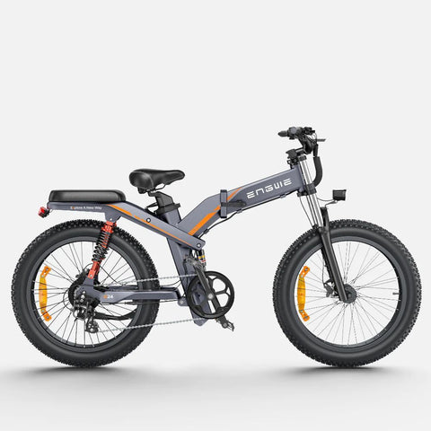 Bicicleta Elétrica ENGWE X24 - Motor 1000W Bateria 921.6WH Autonomia 64KM - Cinza