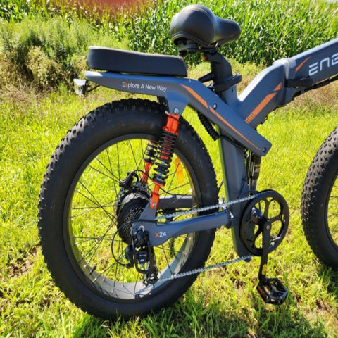 Bicicleta Elétrica ENGWE X24 - Motor 1000W Bateria 921.6WH Autonomia 64KM - Cinza