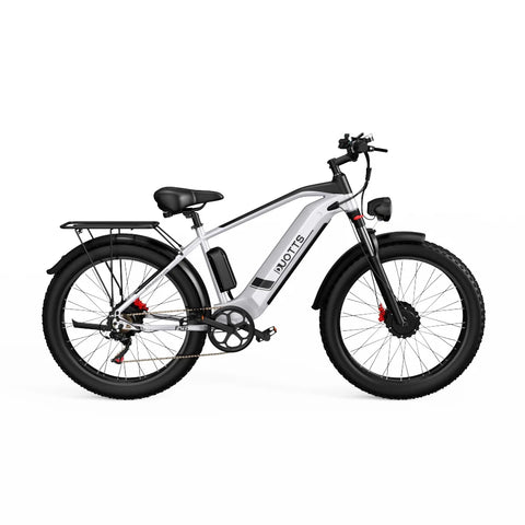 Duotts F26 Bicicletas Elétricas - Motores 750W*2 Bateria 840WH Autonomia 50KM Prateado-branco