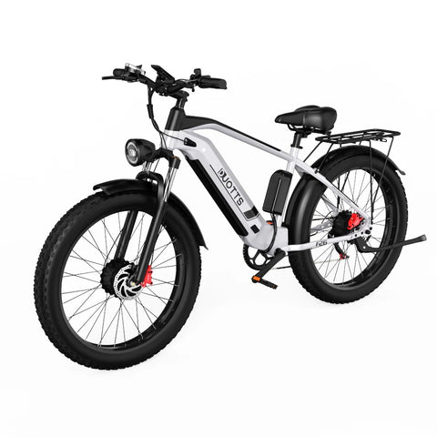 Duotts F26 Bicicletas Elétricas - Motores 750W*2 Bateria 840WH Autonomia 50KM Prateado-branco