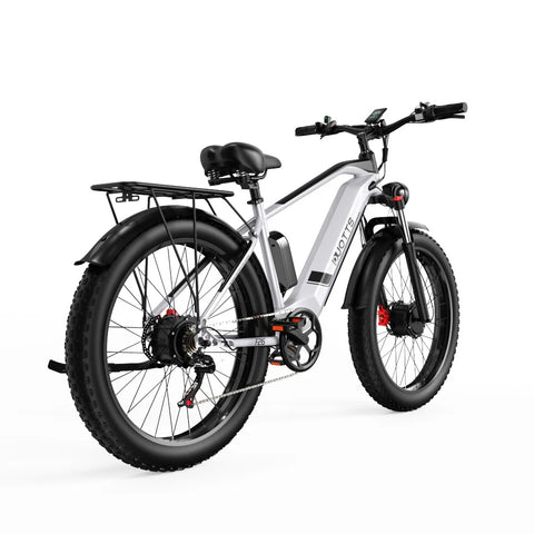 Duotts F26 Bicicletas Elétricas - Motores 750W*2 Bateria 840WH Autonomia 50KM Prateado-branco