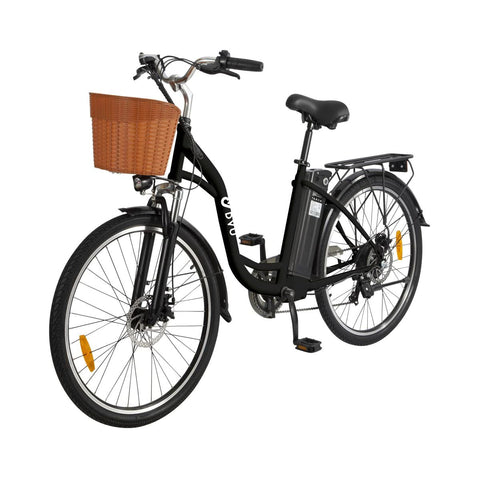 DYU C6 Bicicleta Elétrica - Potência 350W Bateria 36V12.5Ah Autonomia 40KM Freio a Disco - Preto