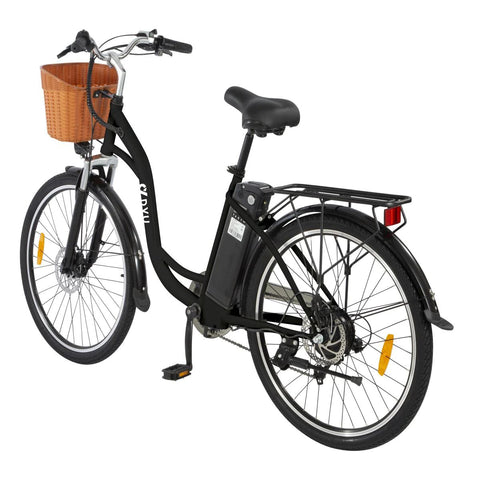 DYU C6 Bicicleta Elétrica - Potência 350W Bateria 36V12.5Ah Autonomia 40KM Freio a Disco - Preto