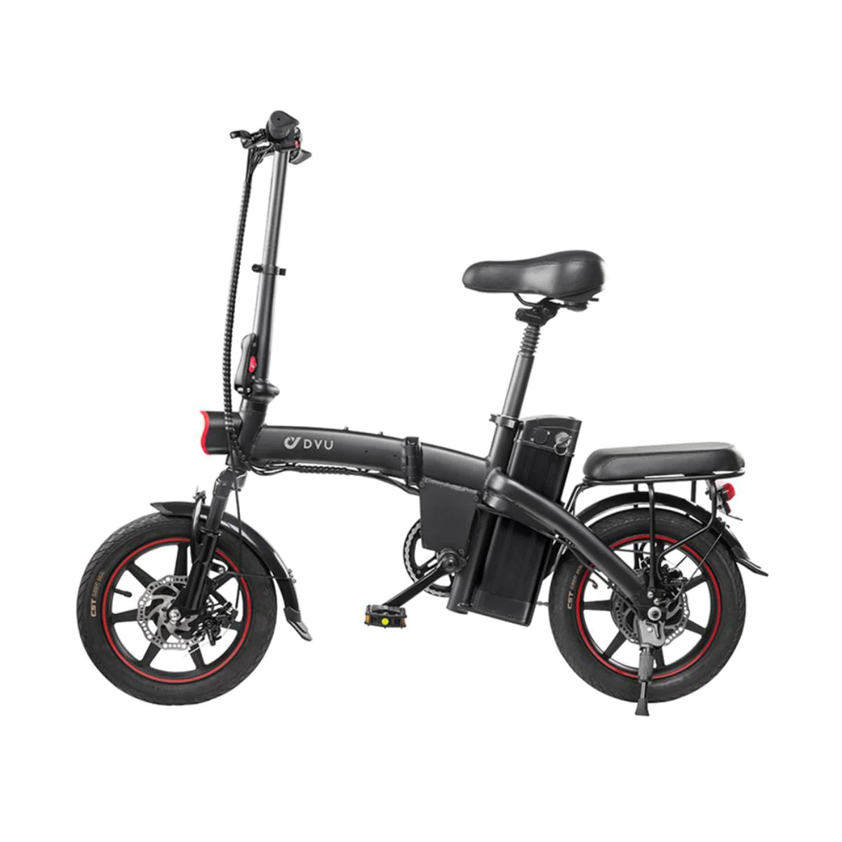 DYU A5 Bicicleta Elétrica - Potência 350W Bateria 48V7.5Ah Freio a Disco 40KM Autonomia - Preto