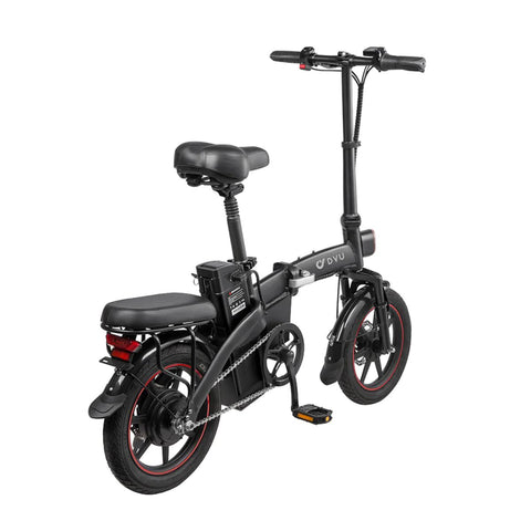 DYU A5 Bicicleta Elétrica - Potência 350W Bateria 48V7.5Ah Freio a Disco 40KM Autonomia - Preto