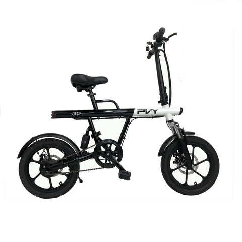 Bicicleta Elétrica PVY S2 - Potência 250W Bateria 36V7.5AH Autonomia 60KM Freios a Disco Mecânicos - Preto e branco