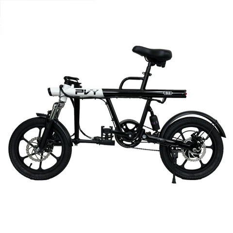 Bicicleta Elétrica PVY S2 - Potência 250W Bateria 36V7.5AH Autonomia 60KM Freios a Disco Mecânicos - Preto e branco