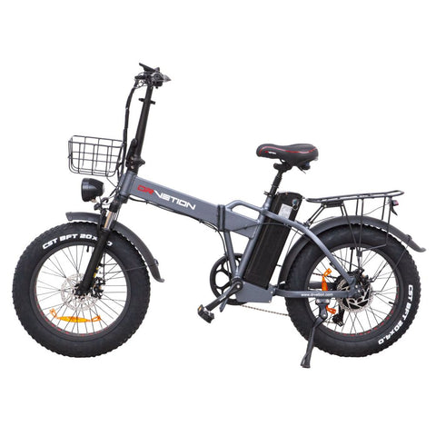 Bicicleta elétrica DrveTion AT20 - Potência 750W Bateria 48V15Ah Alcance 55-70KM Travões de Disco - Preto Cinzento
