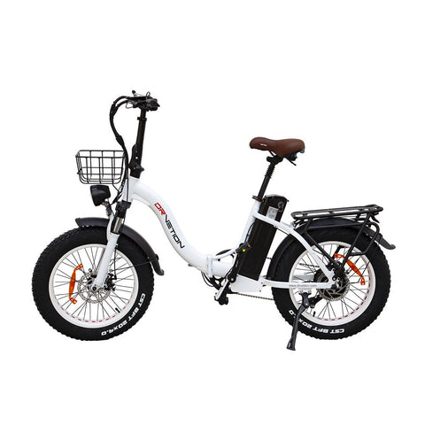 Bicicleta elétrica DrveTion CT20 - Potência 750W Bateria 48V10Ah Alcance 35-45KM Travões de Disco - Branco Pérola