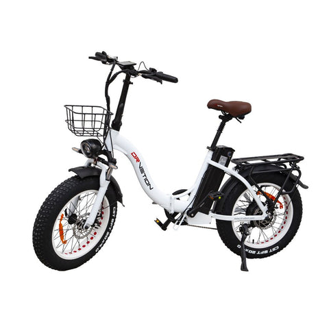 Bicicleta elétrica DrveTion CT20 - Potência 750W Bateria 48V10Ah Alcance 35-45KM Travões de Disco - Branco Pérola