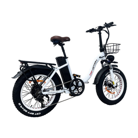 Bicicleta elétrica DrveTion CT20 - Potência 750W Bateria 48V10Ah Alcance 35-45KM Travões de Disco - Branco Pérola