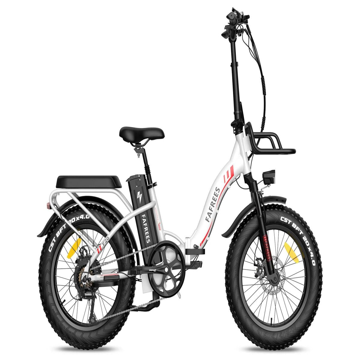 FAFREES F20 Max - Bicicleta Elétrica 500W 864WH 75KM Autonomia - Branca