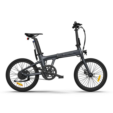 Bicicleta Elétrica ADO Air 20 - Potência 250W Bateria 36V9.6Ah Autonomia Assistida 100KM Freio a Disco Hidráulico - Cinza