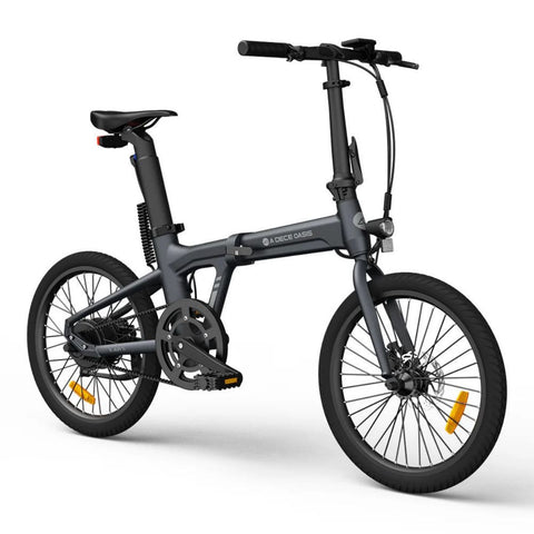 Bicicleta Elétrica ADO Air 20 - Potência 250W Bateria 36V9.6Ah Autonomia Assistida 100KM Freio a Disco Hidráulico - Cinza