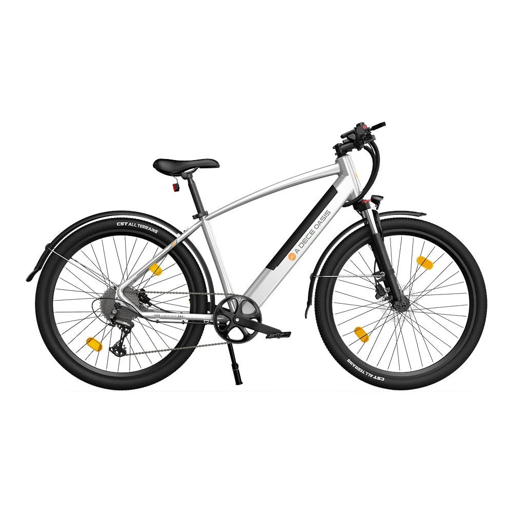 Bicicleta Elétrica ADO DECE 300C - Potência 250W Bateria 36V10.4Ah Autonomia Assistida 90KM Freio a Disco Hidráulico - Prata