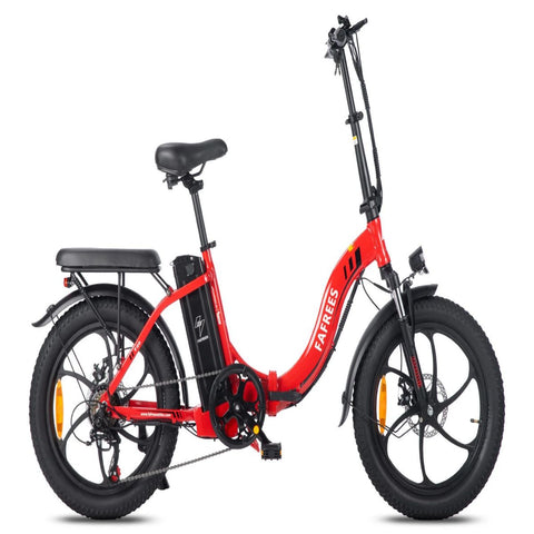 Bicicleta Elétrica FAFREES F20 - 250W 576WH 70KM Autonomia - Vermelha