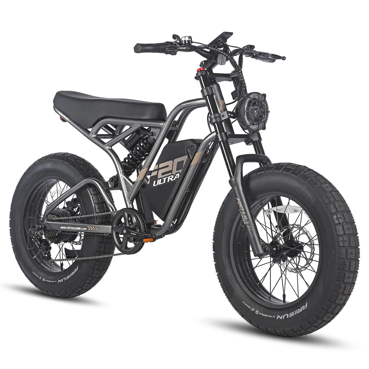 Bicicleta Elétrica FAFREES F20 Ultra - Motor 750W Bateria 48V25AH Alcance 140KM Freio a Disco Mecânico - Preto