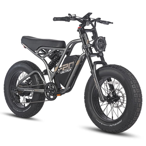 Bicicleta Elétrica FAFREES F20 Ultra - Motor 750W Bateria 48V25AH Alcance 140KM Freio a Disco Mecânico - Preto