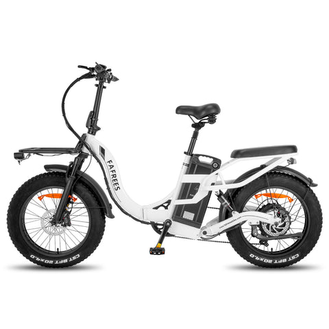 Bicicleta Elétrica FAFREES F20 X-MAX - Motor 750W Bateria 48V30AH Alcance 180KM Freio a Disco Hidráulico - Branco