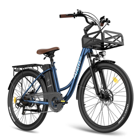 Bicicleta Elétrica FAFREES F26 Lasting - Motor 250W Bateria  36V20.3Ah Alcance 160KM Freio a Disco Mecânico - Azul
