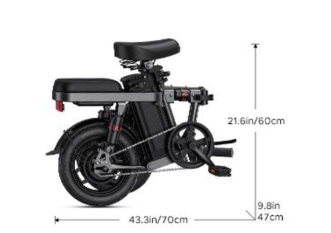 ENGWE T14 EU - Bicicleta elétrica compacta | Autonomia de 45KM | Disco de freio | Cor cinza