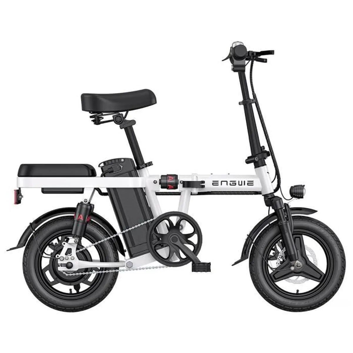 ENGWE T14 EU - Bicicleta elétrica compacta | Autonomia de 45KM | Disco de freio | Cor branca