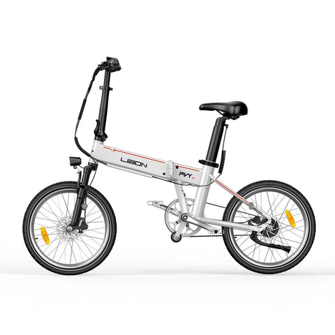 PVY Libon 10AH Bicicleta Elétrica - Potência 500W Bateria 36V10AH Autonomia 130KM Freios a Disco Hidráulicos - Branco