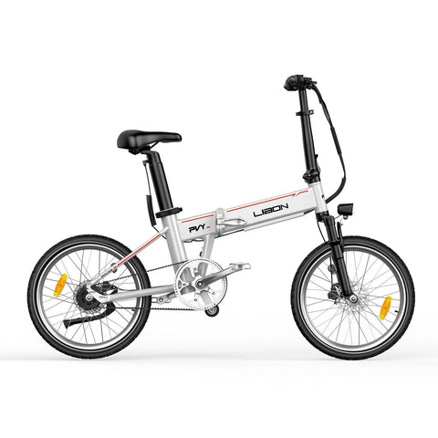 PVY Libon 10AH Bicicleta Elétrica - Potência 500W Bateria 36V10AH Autonomia 130KM Freios a Disco Hidráulicos - Branco