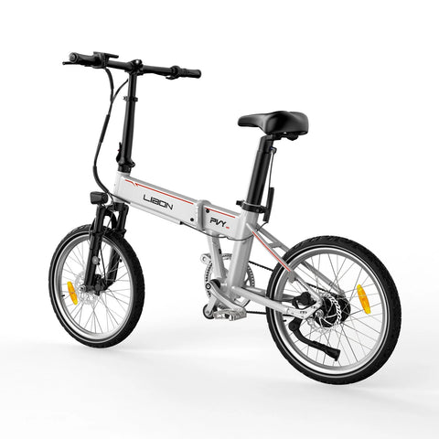 PVY Libon 10AH Bicicleta Elétrica - Potência 500W Bateria 36V10AH Autonomia 130KM Freios a Disco Hidráulicos - Branco