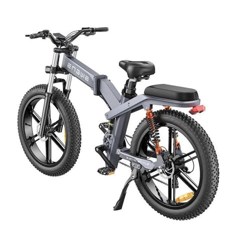 ENGWE X26 19.2AH - Potente bicicleta elétrica | Autonomia de 90KM | Disco de freio | Cor cinza