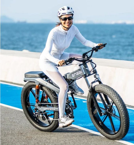 ENGWE X26 19.2AH - Potente bicicleta elétrica | Autonomia de 90KM | Disco de freio | Cor cinza