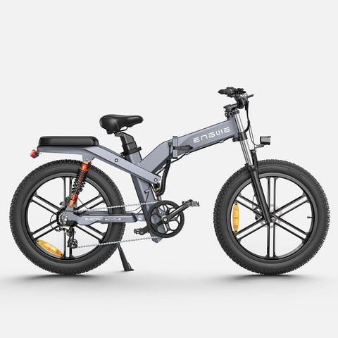 ENGWE X26 10AH - Potente bicicleta elétrica | Autonomia de 45KM | Disco de freio | Cor cinza