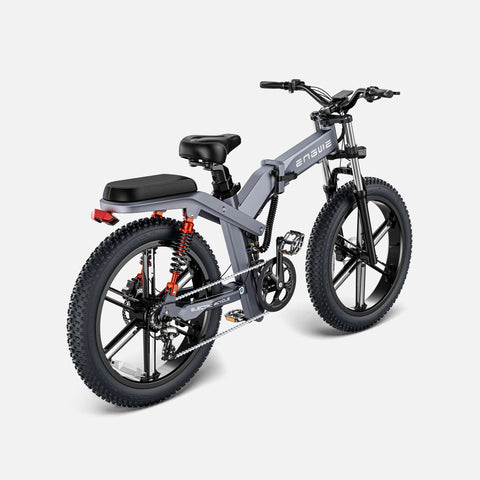 ENGWE X26 10AH - Potente bicicleta elétrica | Autonomia de 45KM | Disco de freio | Cor cinza