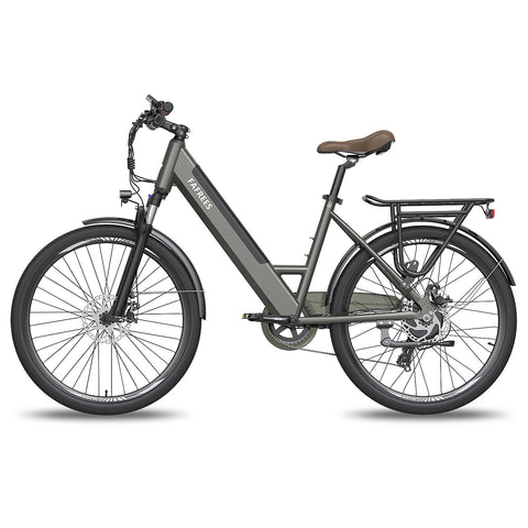 FAFREES F26 Pro 14.5AH Bicicleta Elétrica - Motor 250W Bateria 36V14.5AH Alcance 110KM Freio a Disco Mecânico - Cinza