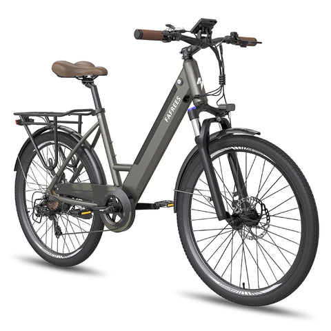 FAFREES F26 Pro 14.5AH Bicicleta Elétrica - Motor 250W Bateria 36V14.5AH Alcance 110KM Freio a Disco Mecânico - Cinza