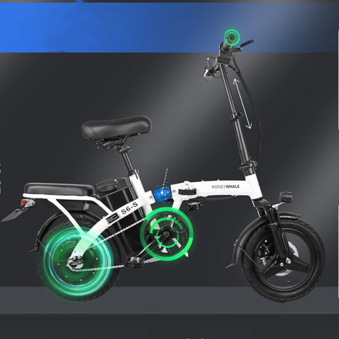 Bicicleta Elétrica Honey Whale S6-S - Potência 350W Bateria 48V10.4AH Autonomia 40KM Freios a Disco - Branco