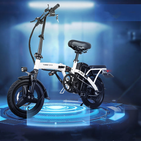 Bicicleta Elétrica Honey Whale S6-S - Potência 350W Bateria 48V10.4AH Autonomia 40KM Freios a Disco - Branco