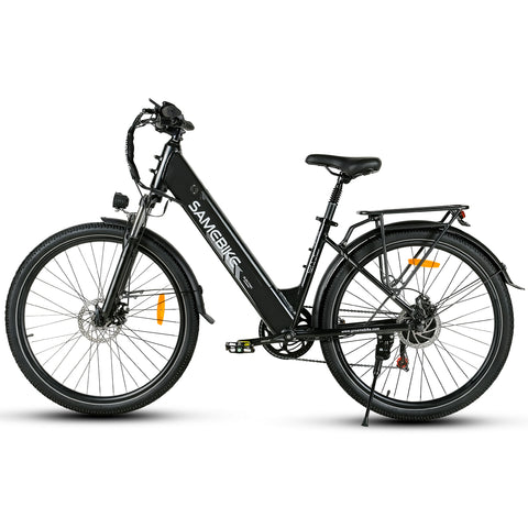 SAMEBIKE RS-A01 Pro Bicicleta Elétrica - Motor 350W Bateria 36V15AH Autonomia 40KM Travão a Disco Mecânico - Preto
