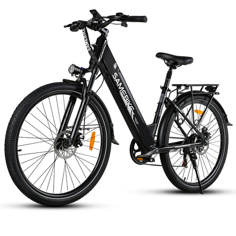 SAMEBIKE RS-A01 Pro Bicicleta Elétrica - Motor 350W Bateria 36V15AH Autonomia 40KM Travão a Disco Mecânico - Preto