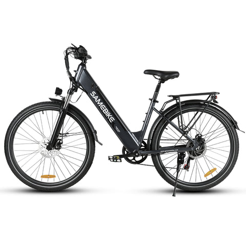 SAMEBIKE RS-A01 Pro Bicicleta Elétrica - Motor 350W Bateria 36V15AH Autonomia 40KM Travão a Disco Mecânico - Cinza